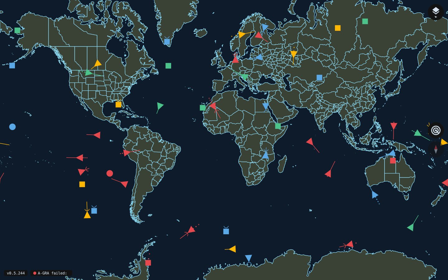 The whole world on the vector ground with fifty tracks